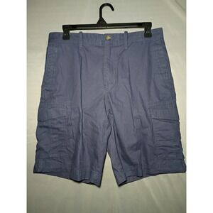 NWT Eddie Bauer Cargo Shorts Mens 34 Blue Hiking Outdoor Casual Business Golf
